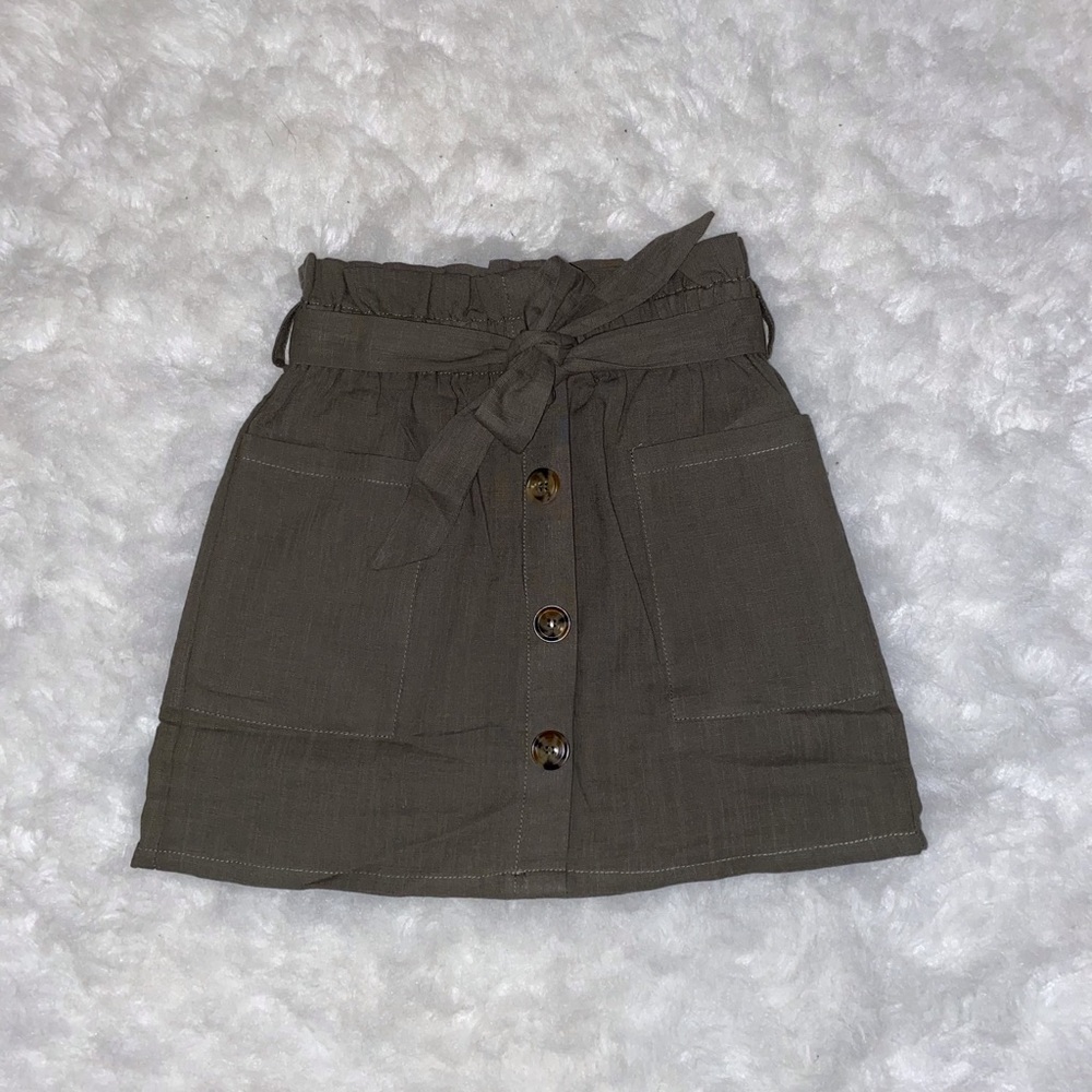 Belted Skirt with Pockets